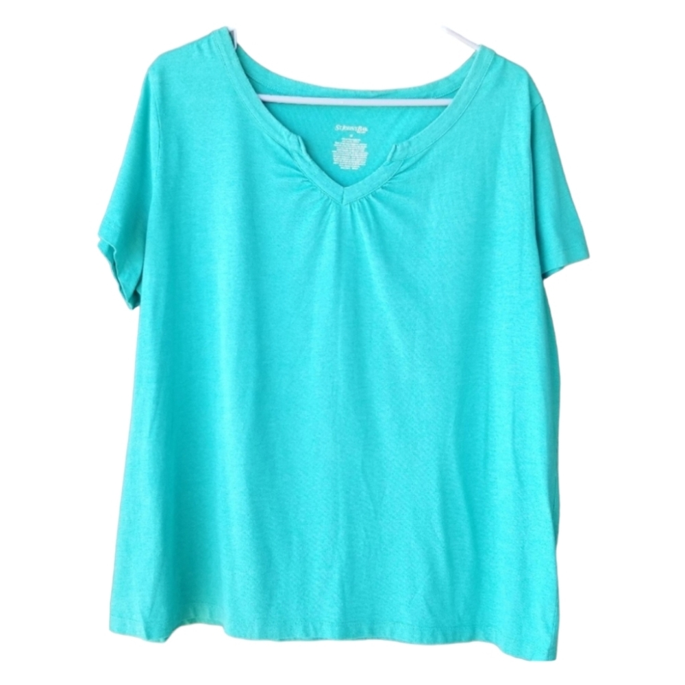 St John's Bay green tee 1X